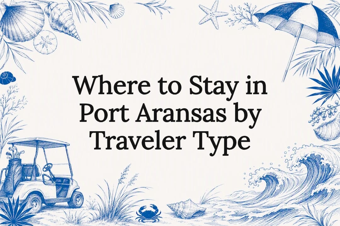Decorative coastal title card illustration