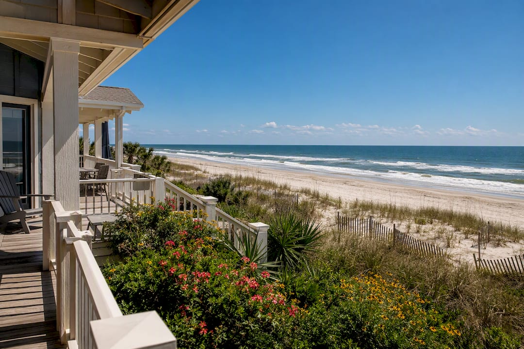 Beachfront vacation rental exterior in Gulf Shores