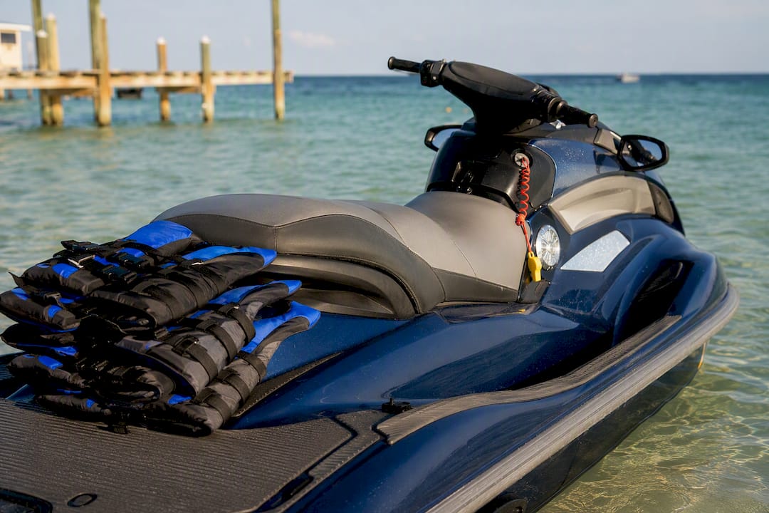 Life jackets and safety gear on watercraft