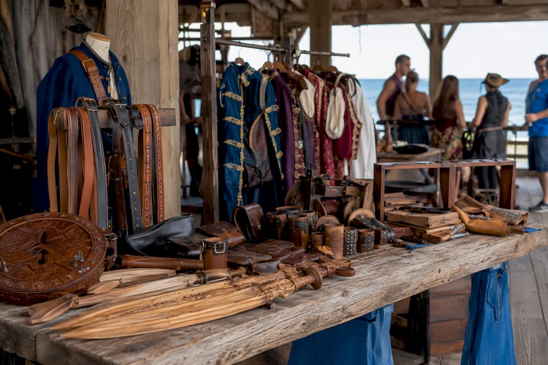Handmade pirate and renaissance festival crafts