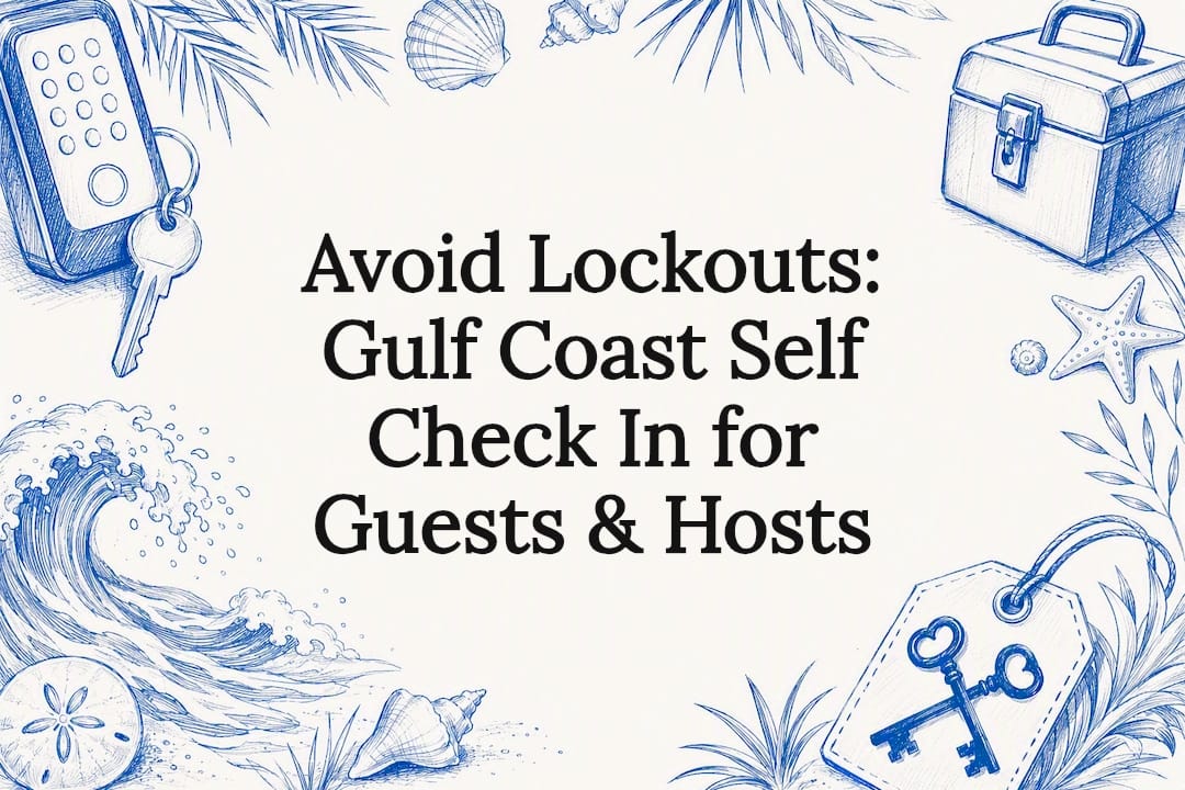 Decorative self check-in title card illustration