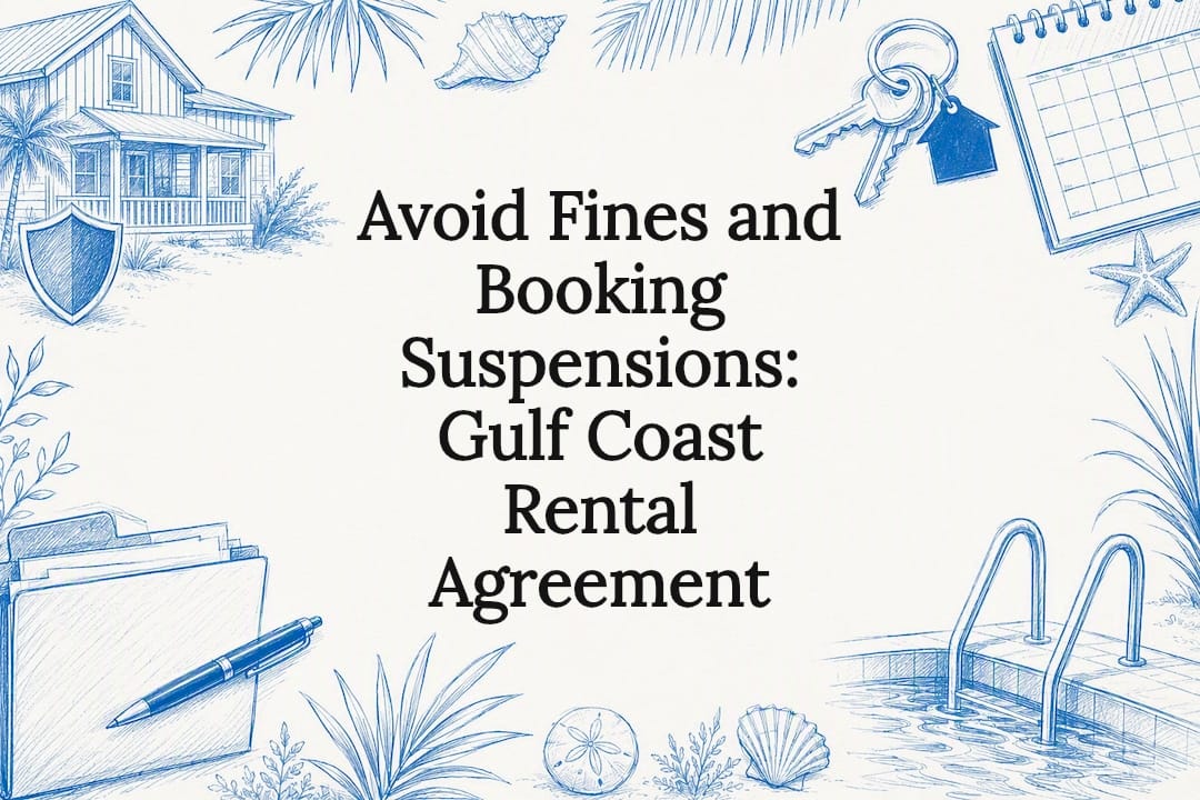 Decorative Gulf Coast rental agreement title card