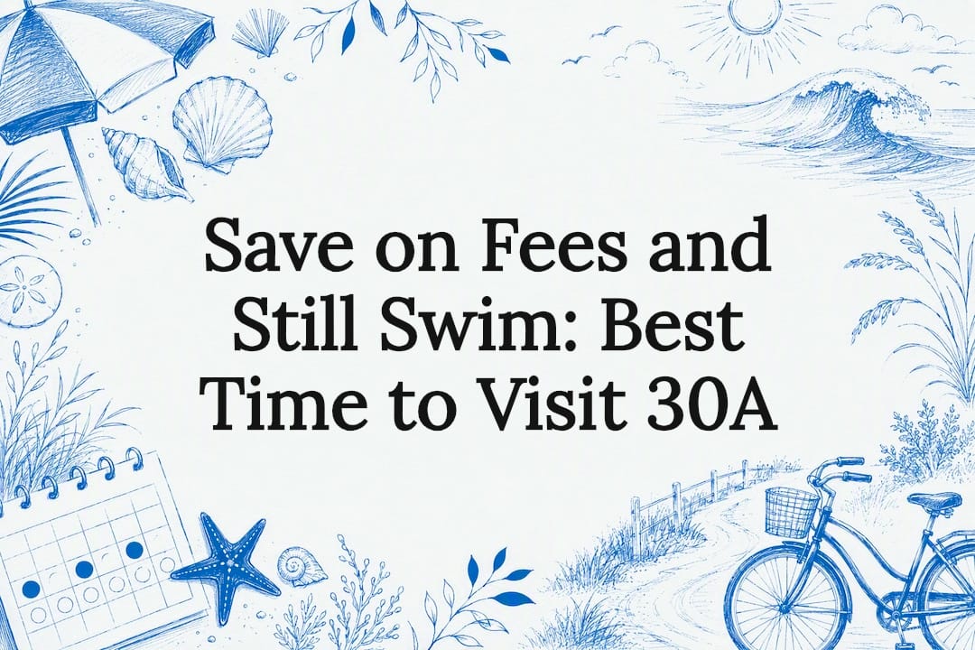 Decorative 30A seasonal travel title card