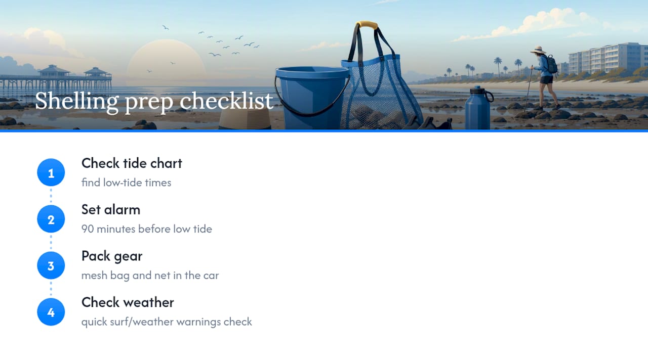 Four-step shelling preparation checklist