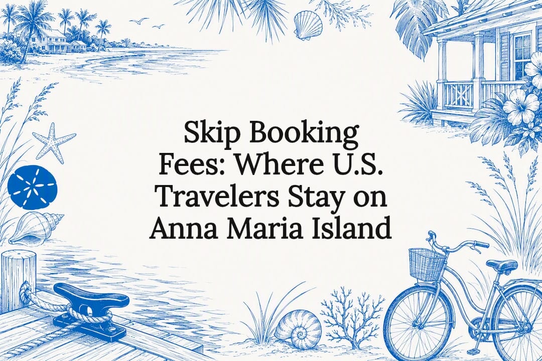 Decorative Anna Maria Island title card illustration