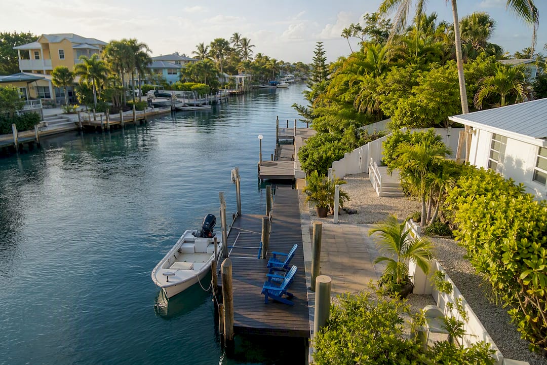 Holmes Beach canal with private water access