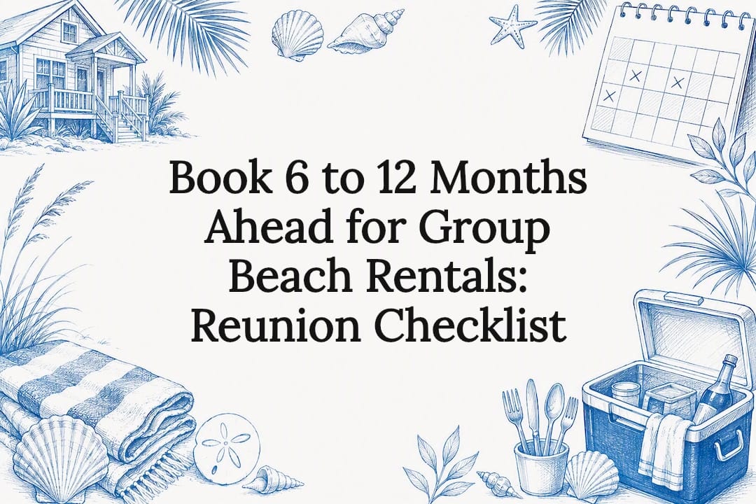 Coastal reunion rental checklist title card