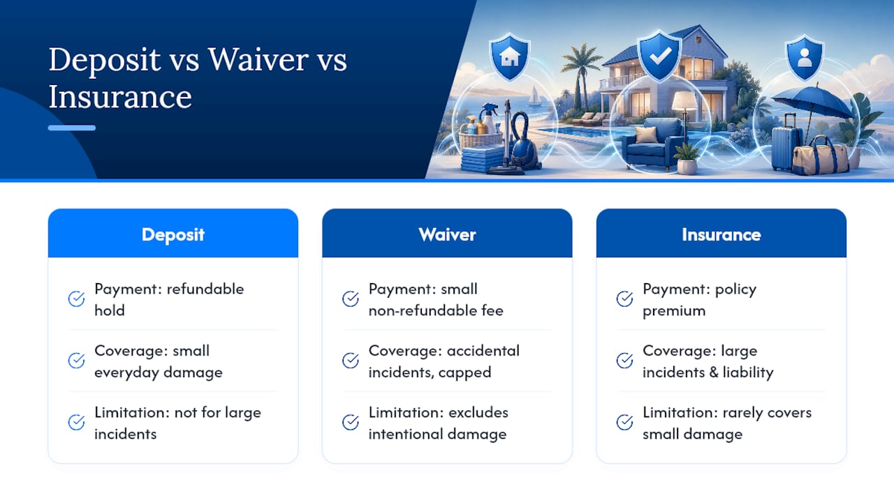 Comparison of deposit waiver and insurance protection