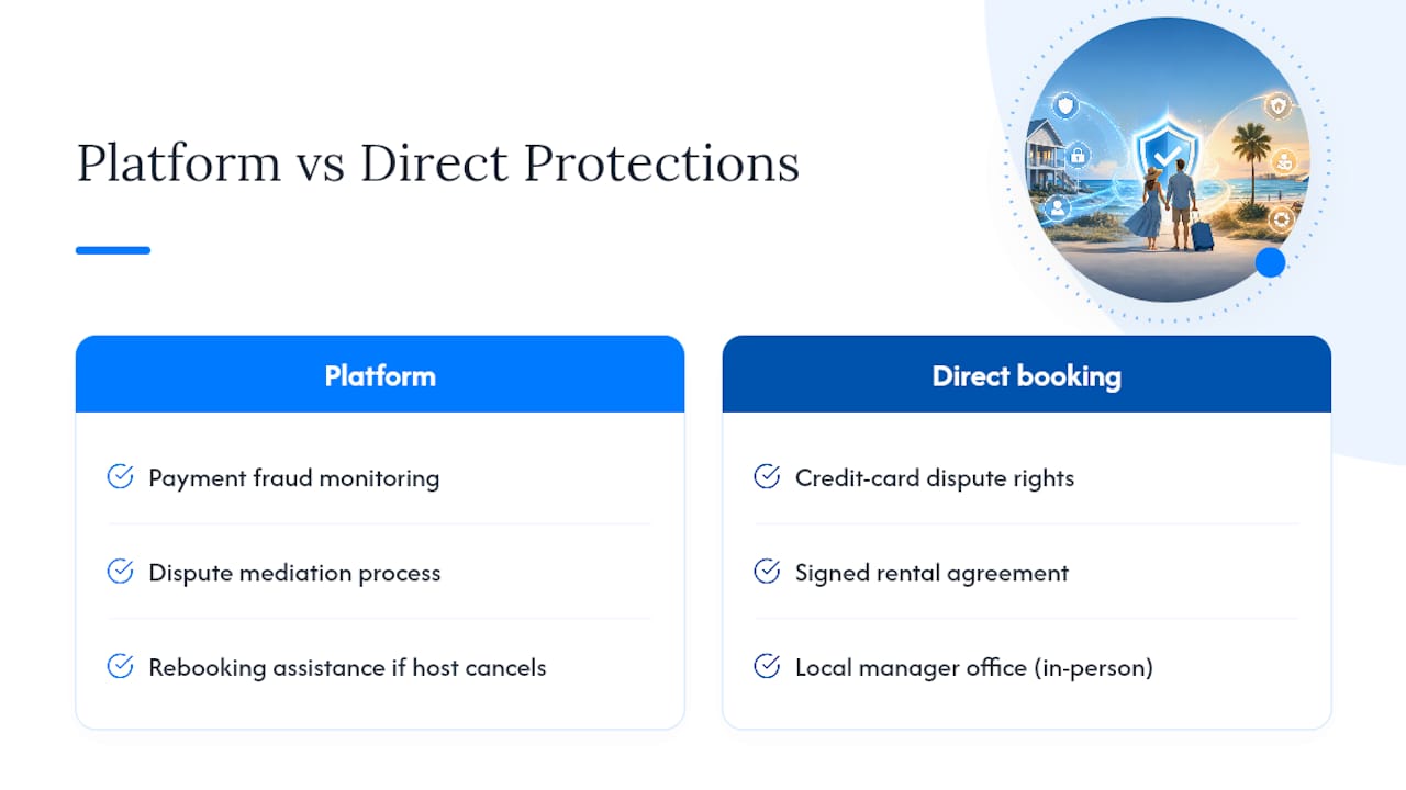 Platform protections and direct booking safeguards