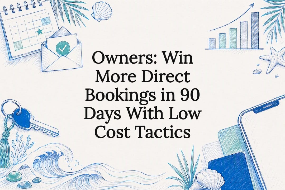Decorative direct booking strategy title card