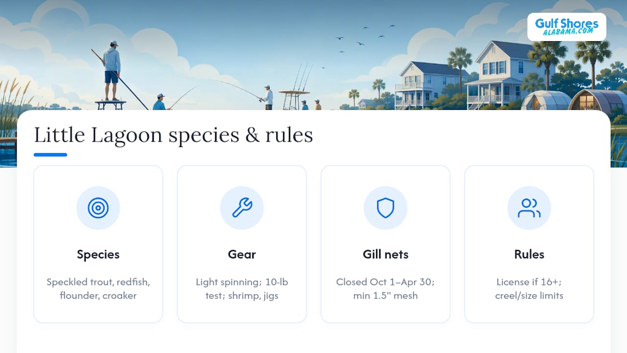 Little Lagoon fish and fishing rule guide