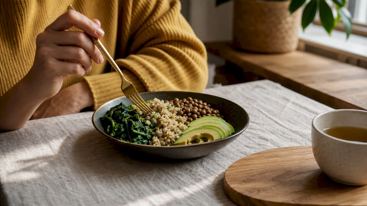 Healthy semi-vegetarian meal for age reversal