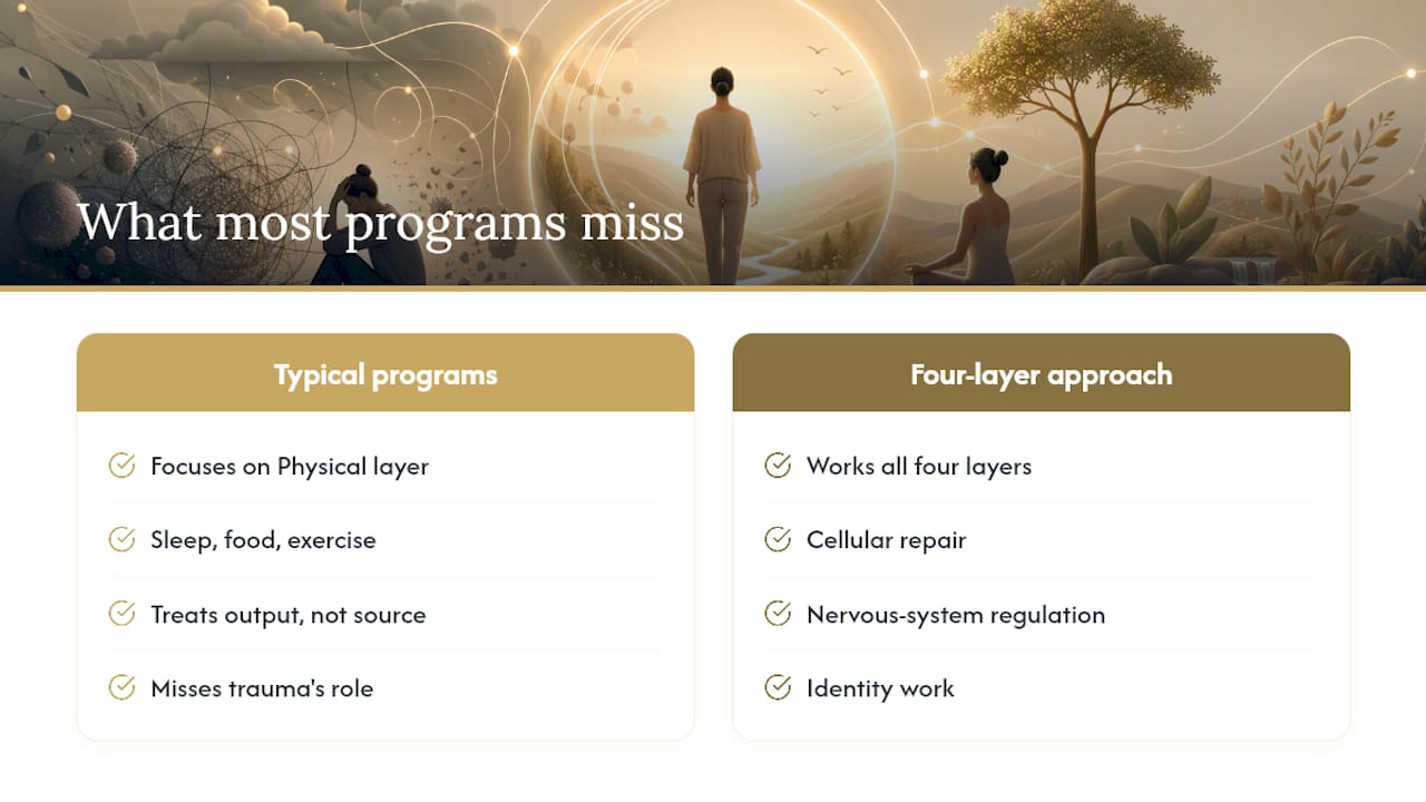 The part most longevity programs get wrong — overview diagram