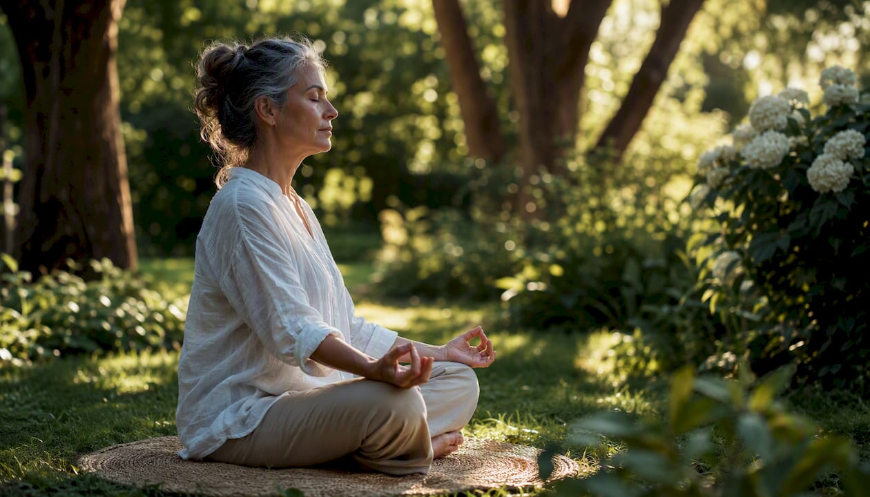 Person meditating for emotional and spiritual wellness
