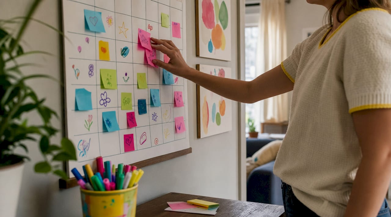 Shared family calendar for child routines