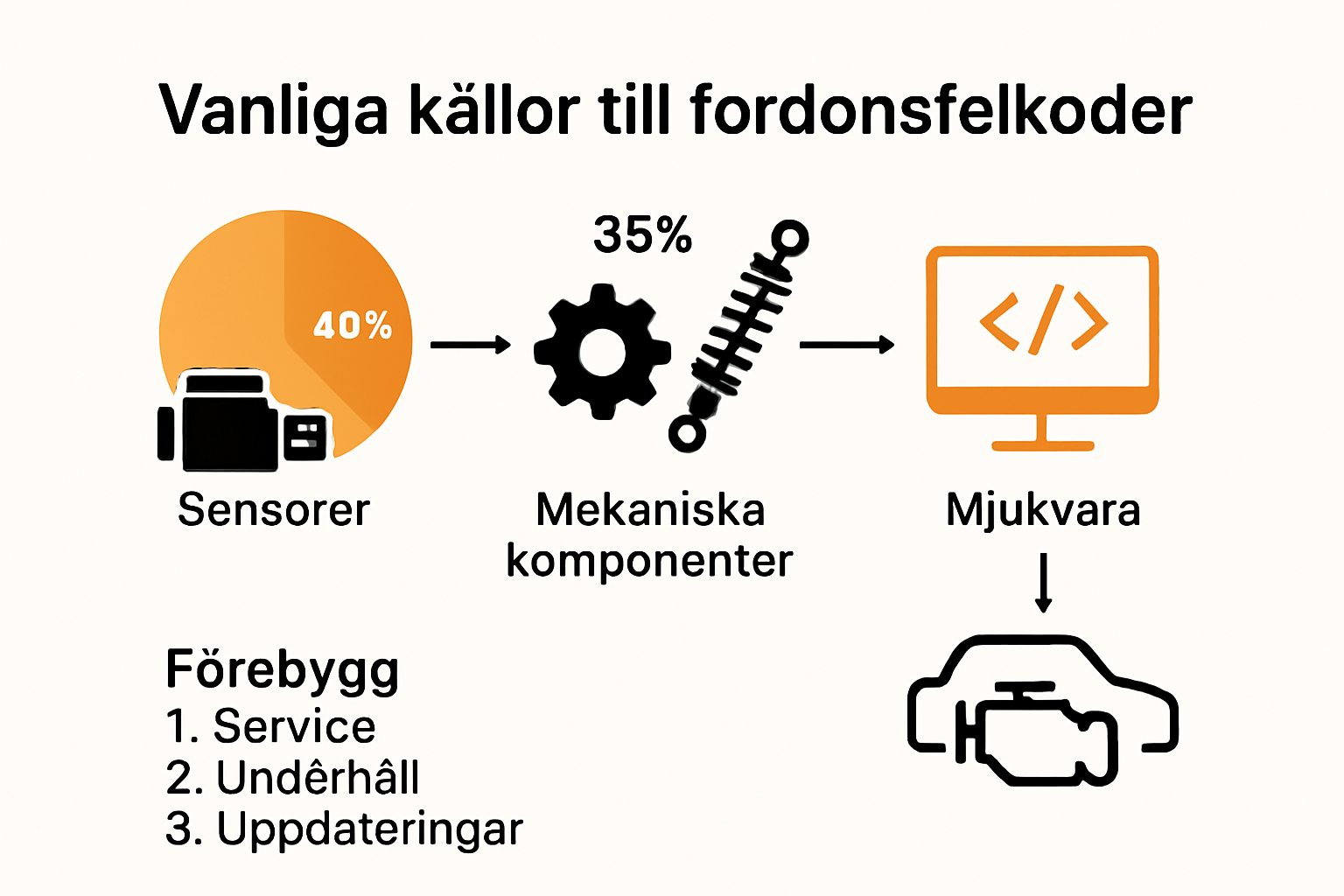 Infographic showing common sources of felkoder