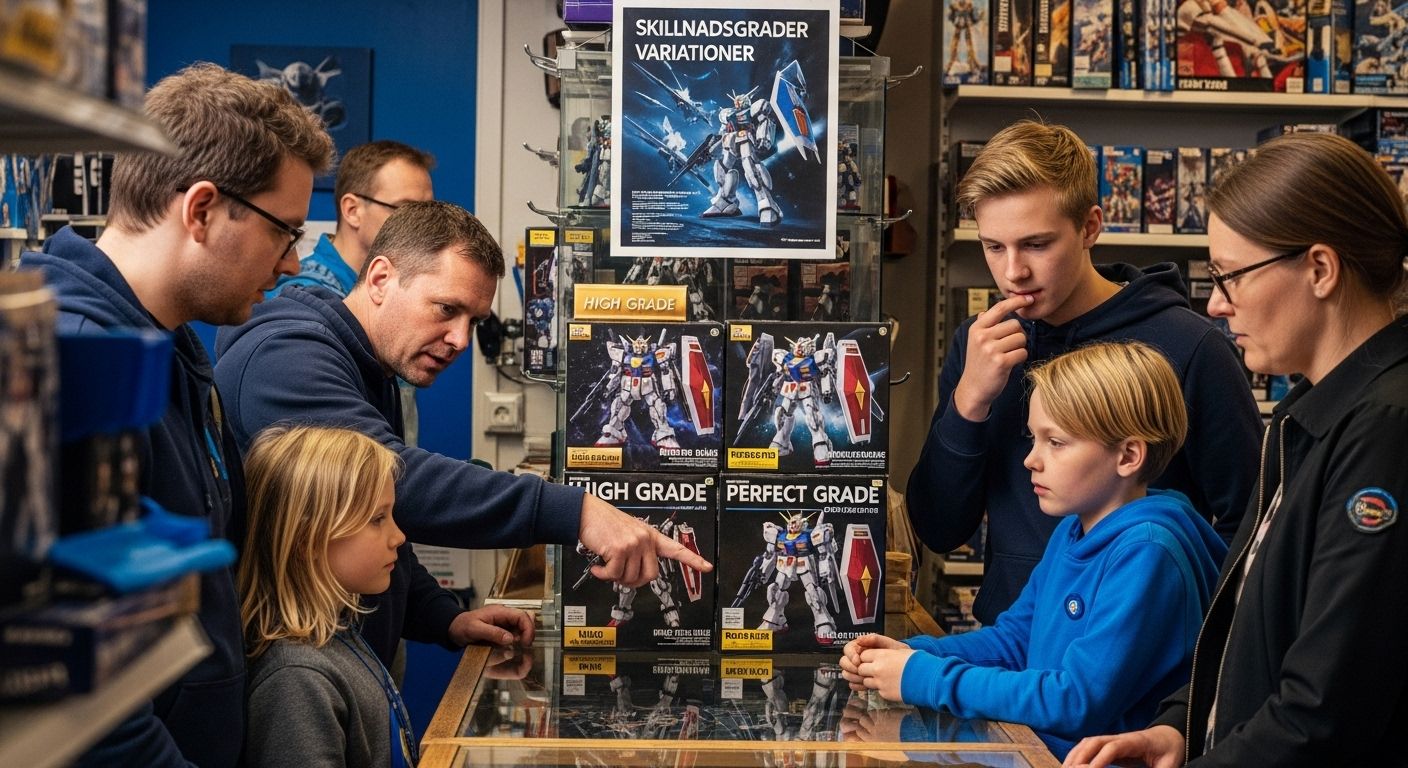 Gundam model shop grade differences