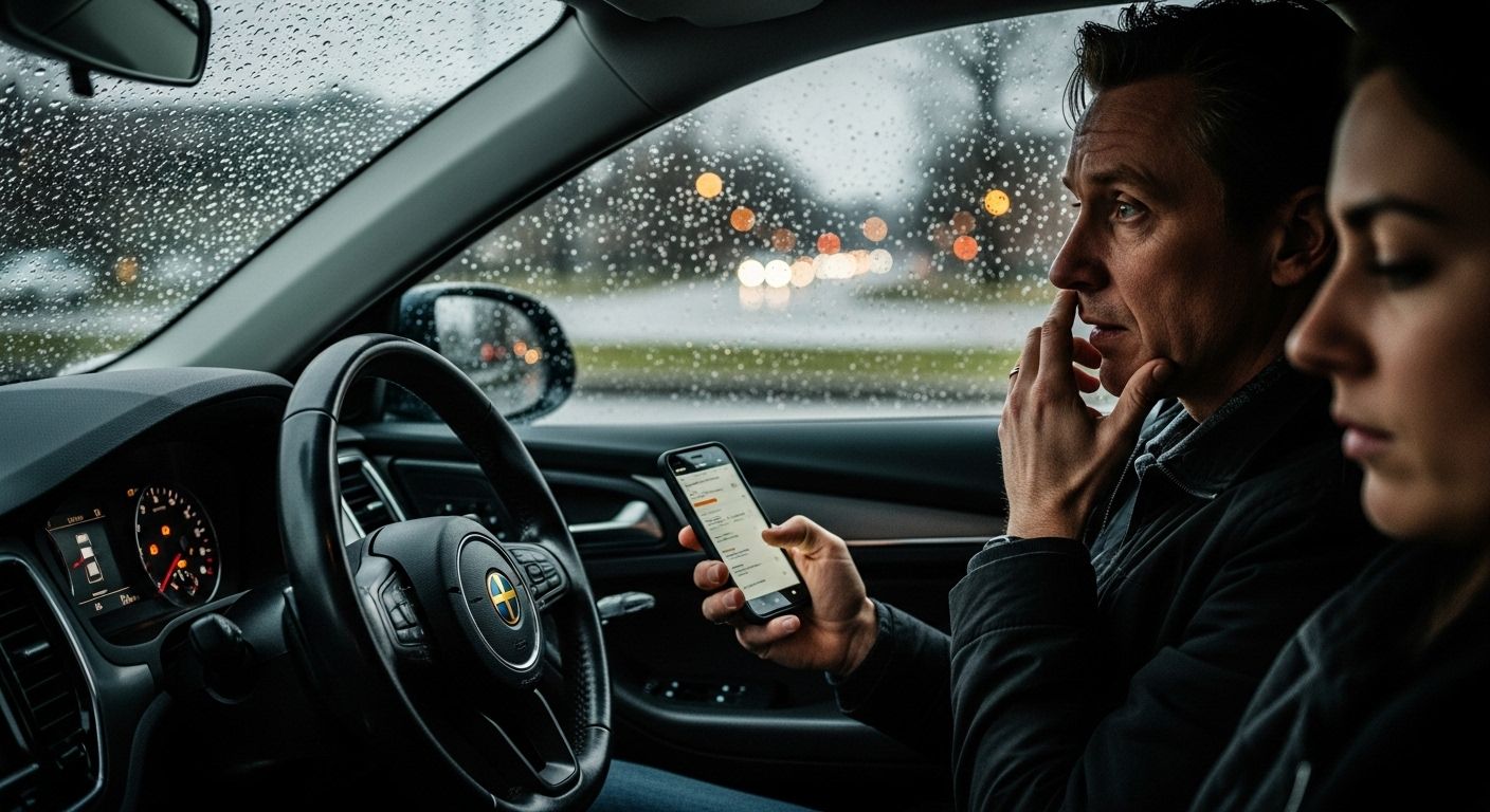 check engine förare bekymrad