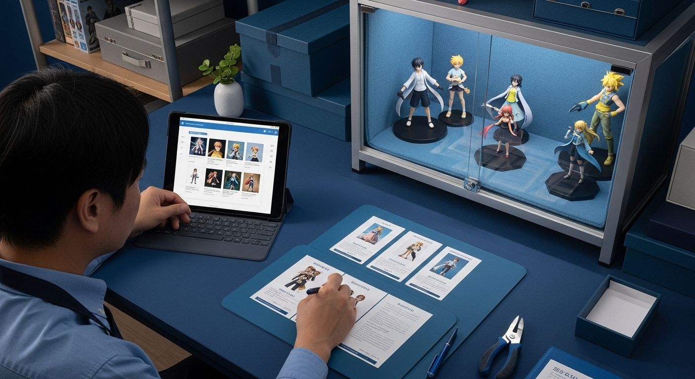 animefigurer samlingssystem organisering
