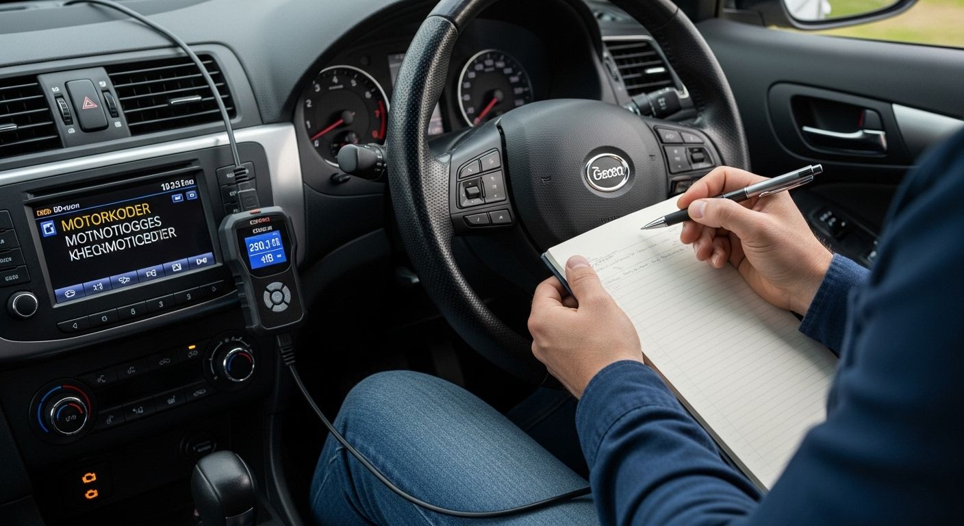 avläsa motorkoder scanner display