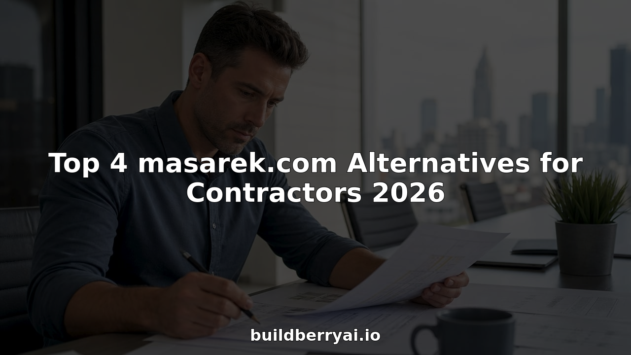 Top 4 masarek.com Alternatives for Contractors 2026