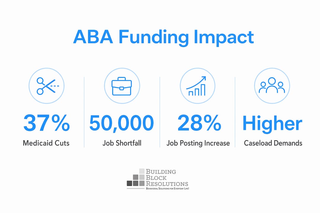 Infographic presenting key ABA funding impact statistics