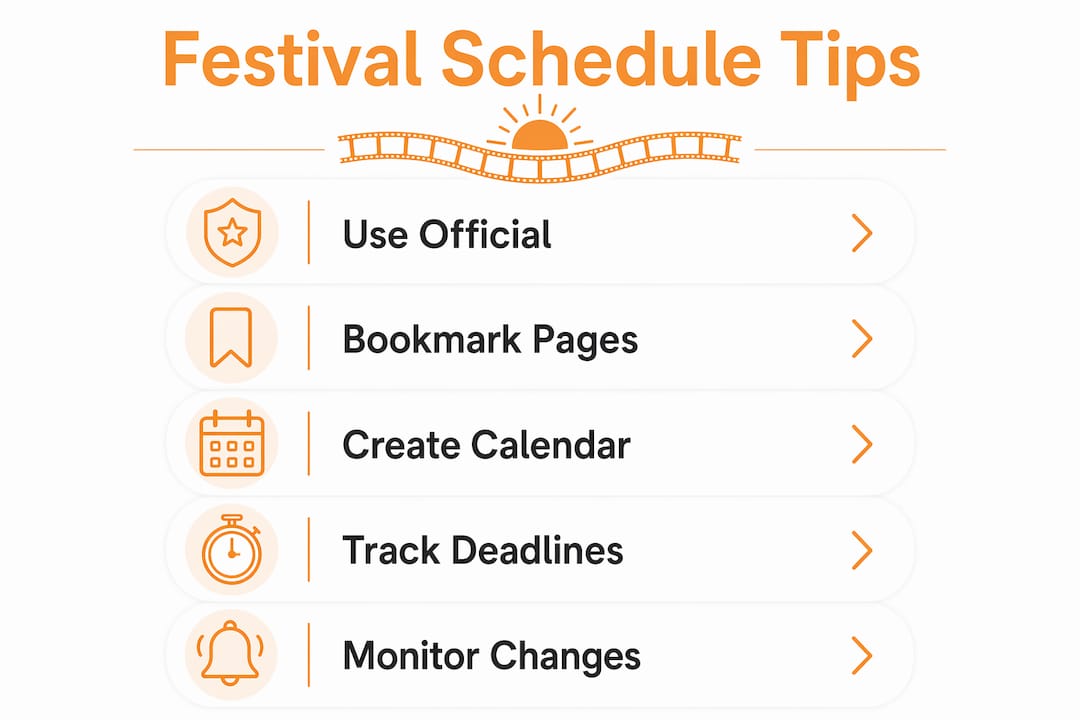 Infographic detailing effective festival schedule steps