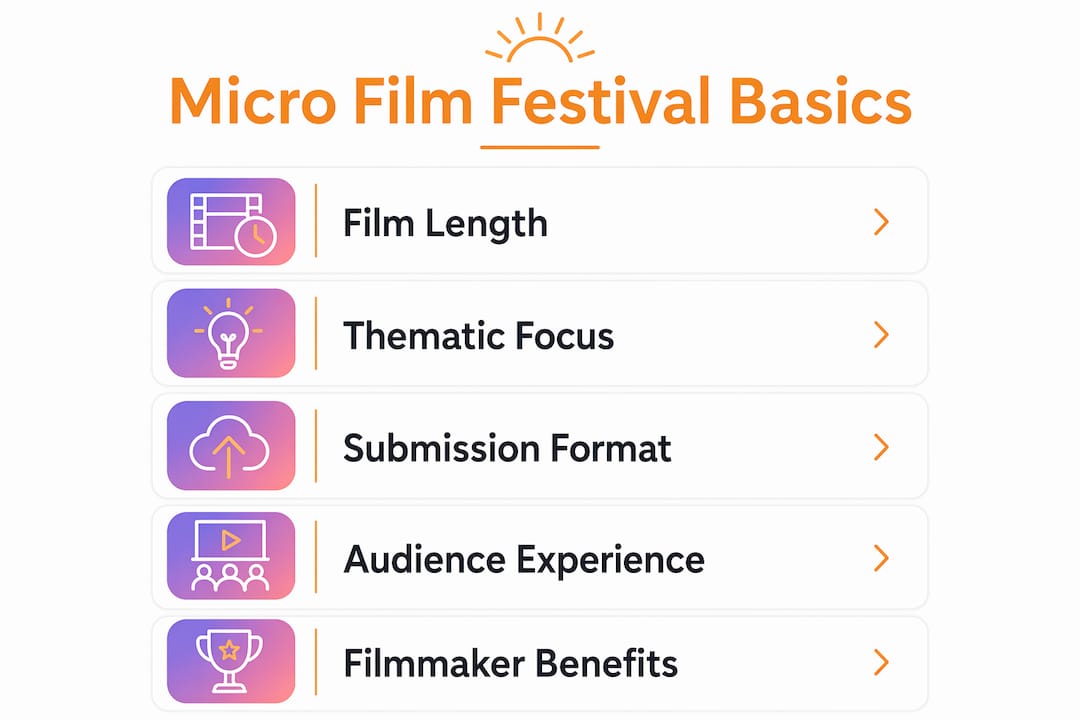 Infographic outlining key aspects of micro film festivals
