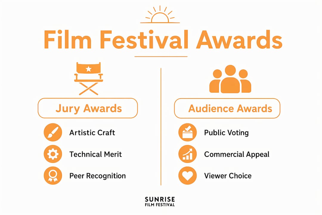 Infographic comparing jury and audience film festival awards