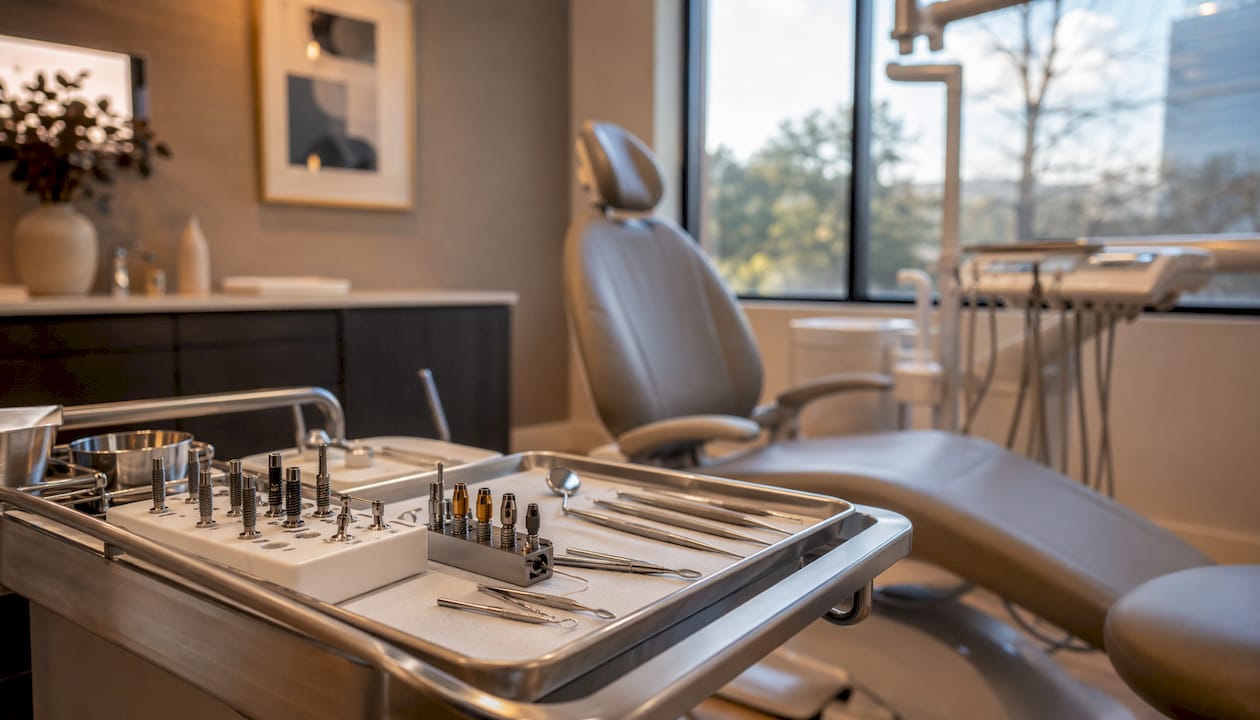 Dental implant surgical instruments prepared