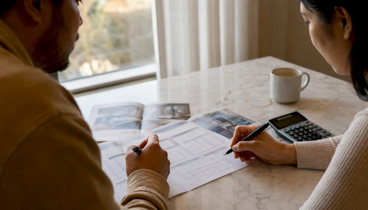 Hands reviewing dental provider price comparison chart