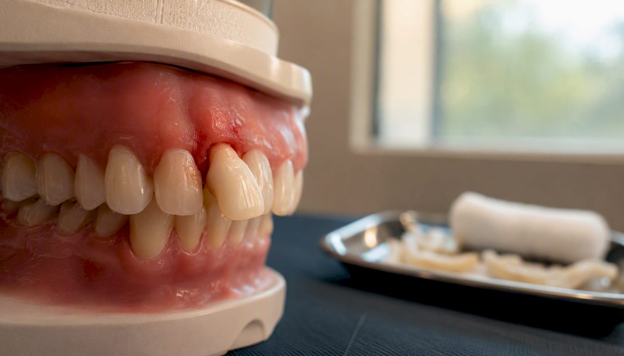 Displaced adult tooth after dental trauma