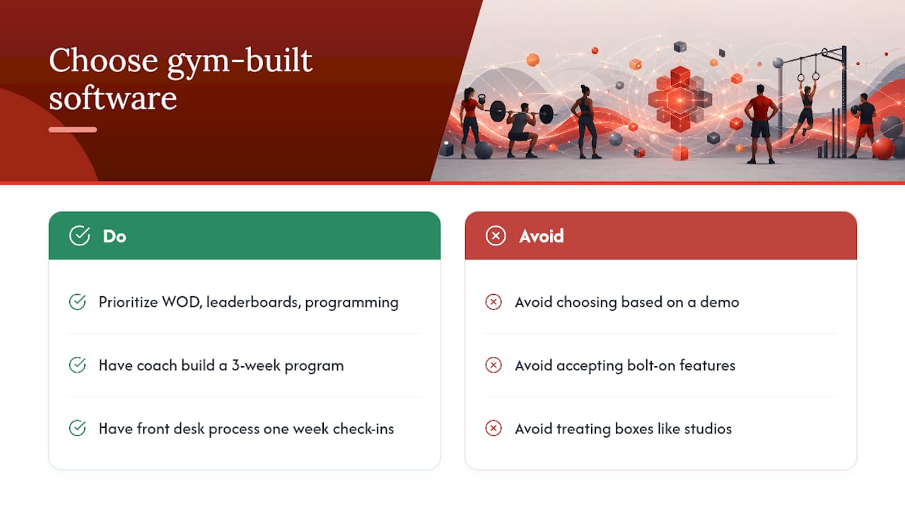 The case for choosing software that was built for gyms — overview diagram