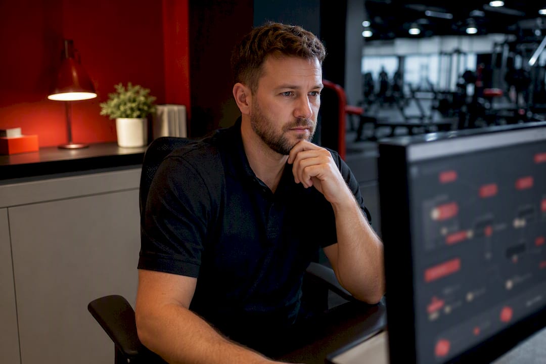 Gym manager reviewing cancellation automation workflow
