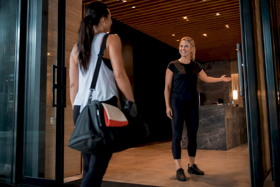 Prospective member arriving for gym trial
