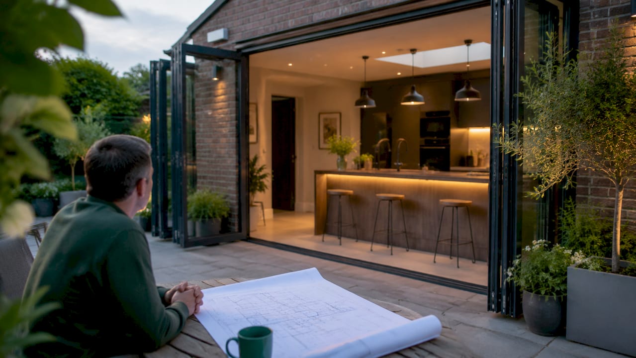 Modern single-storey rear kitchen extension exterior