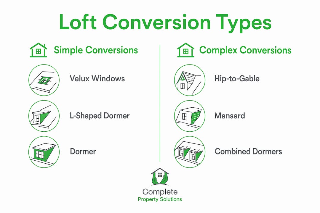Infographic comparing loft conversion types