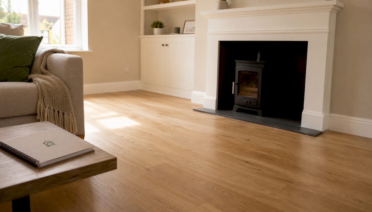 Newly plastered walls and flooring in home