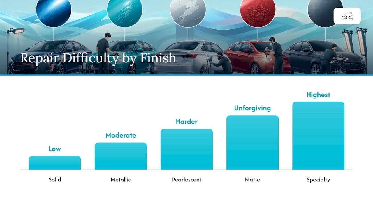 What Do Solid, Metallic, Pearlescent, and Matte Finishes Look Like? — overview diagram