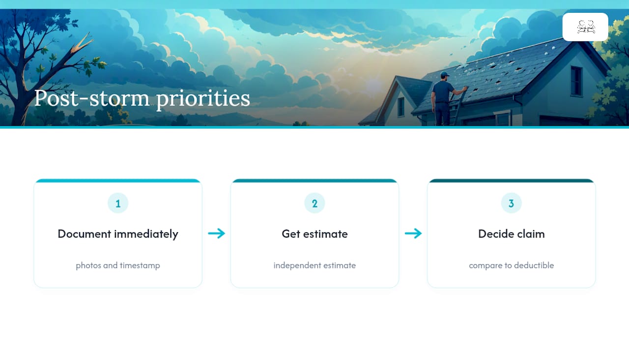 What I See Owners Get Wrong After a Storm — overview diagram