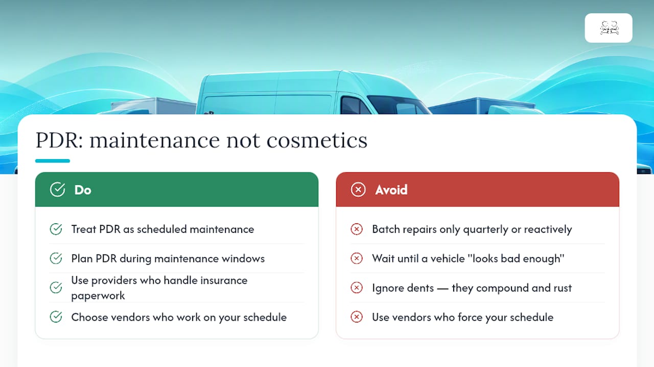 The Real Case for Treating PDR as Maintenance, Not Cosmetics — overview diagram