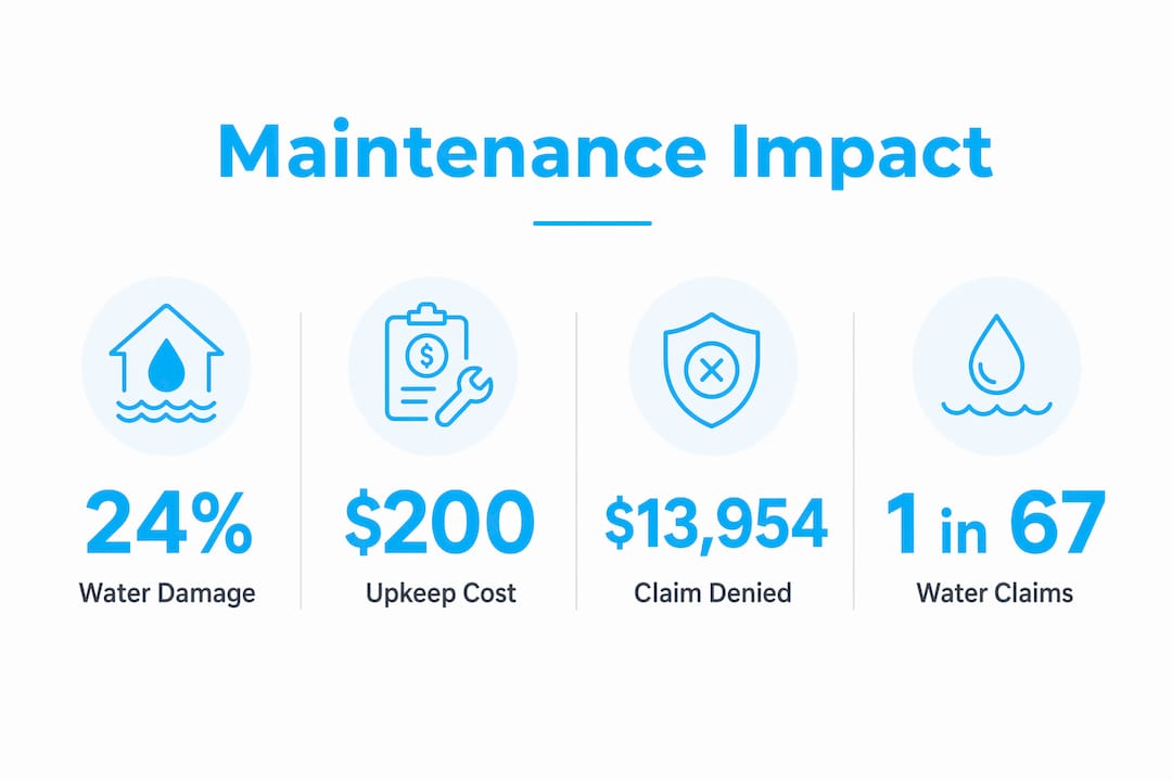 Infographic showing maintenance impact statistics