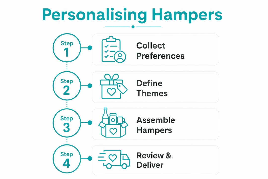 Infographic on personalising employee festive hampers