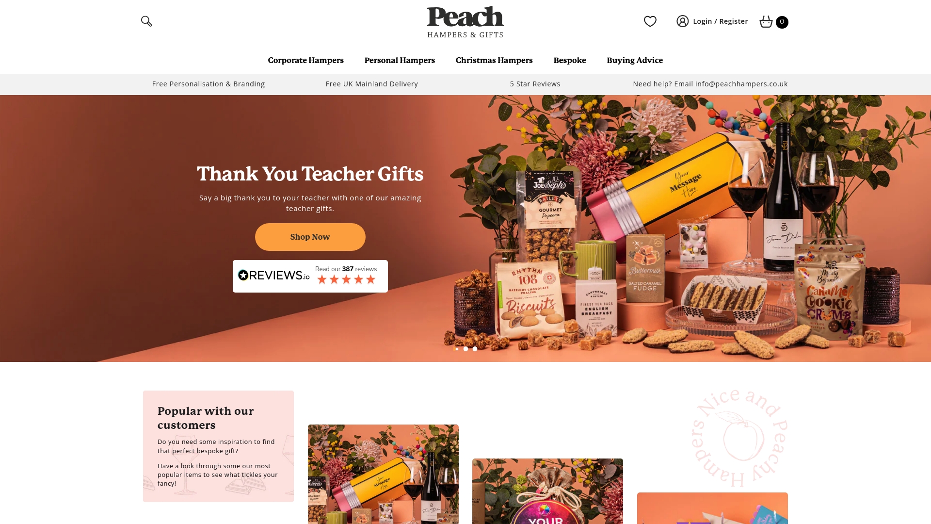 https://peachhampers.co.uk