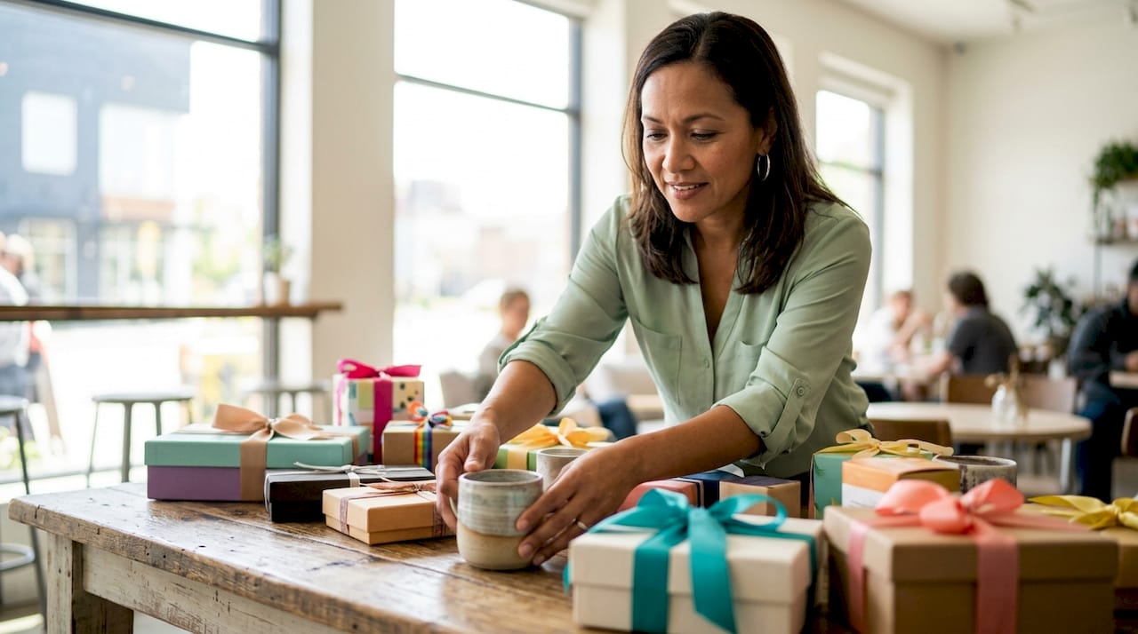 HR manager arranging milestone gifts