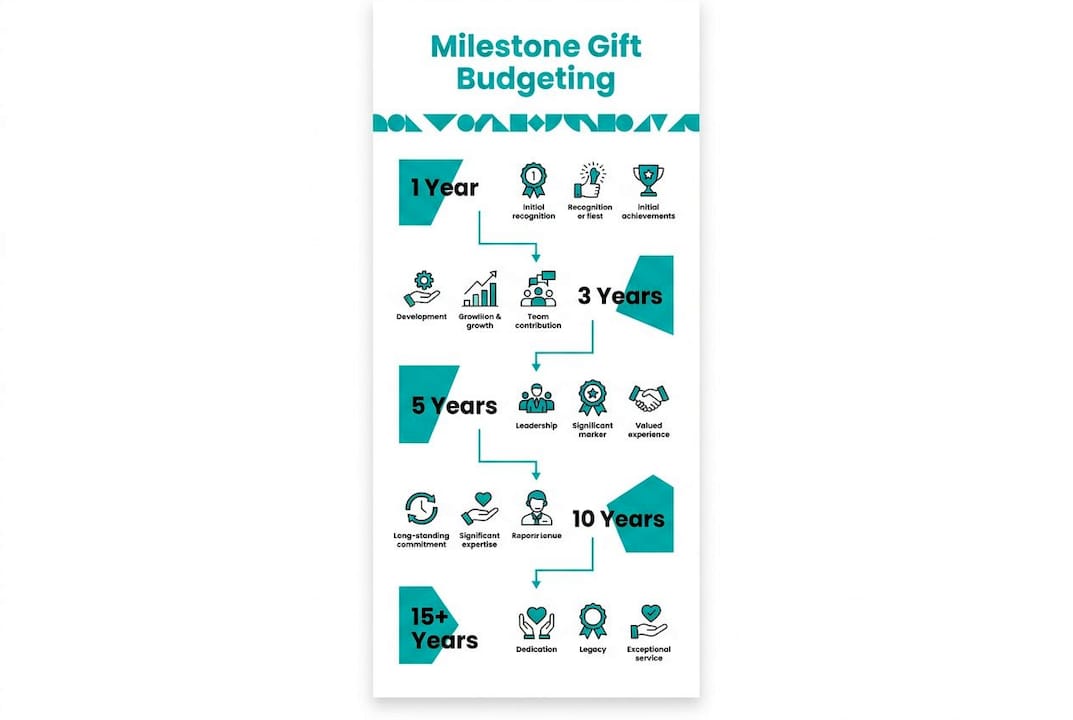 Infographic showing milestone gift budget steps
