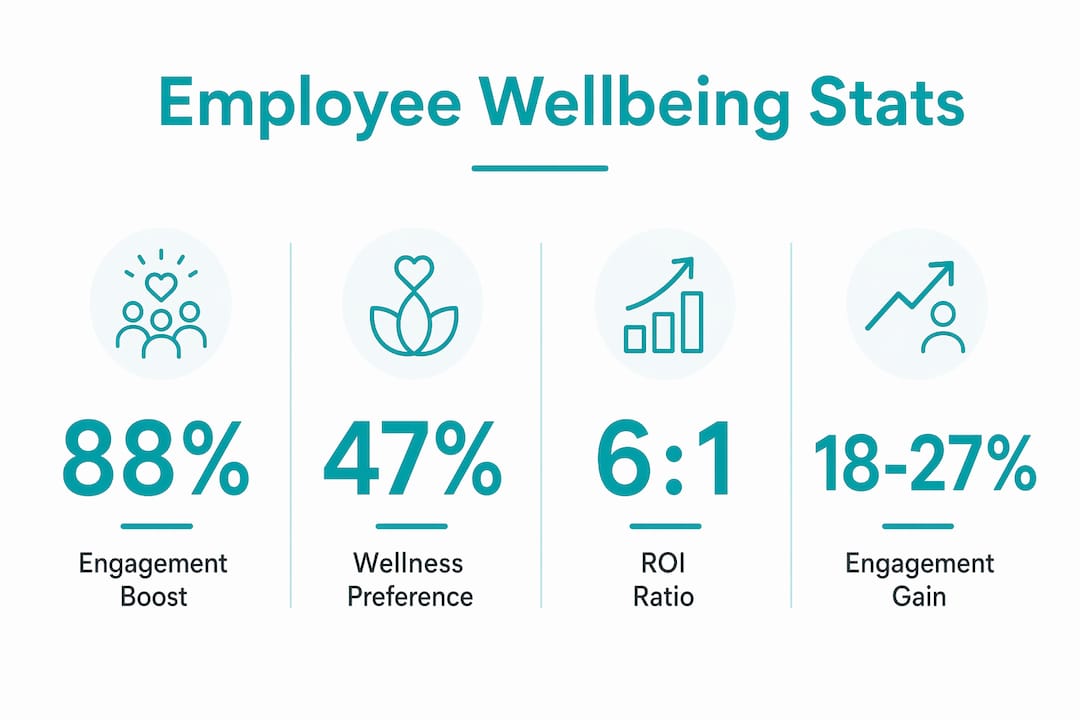 Infographic presenting statistics on self-care gifts and wellbeing