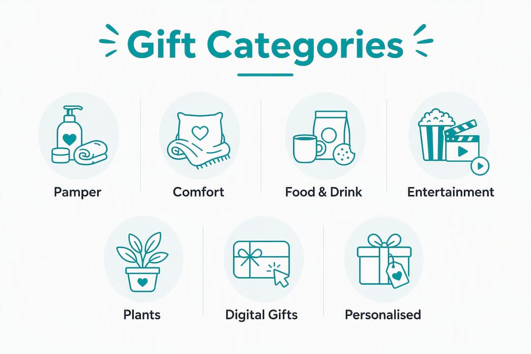 Infographic showing gift categories overview