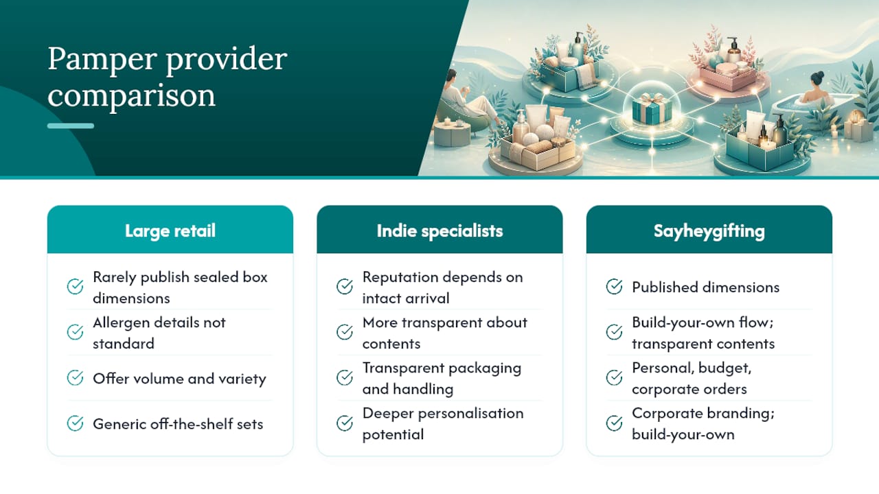 Comparison of letterbox gift providers