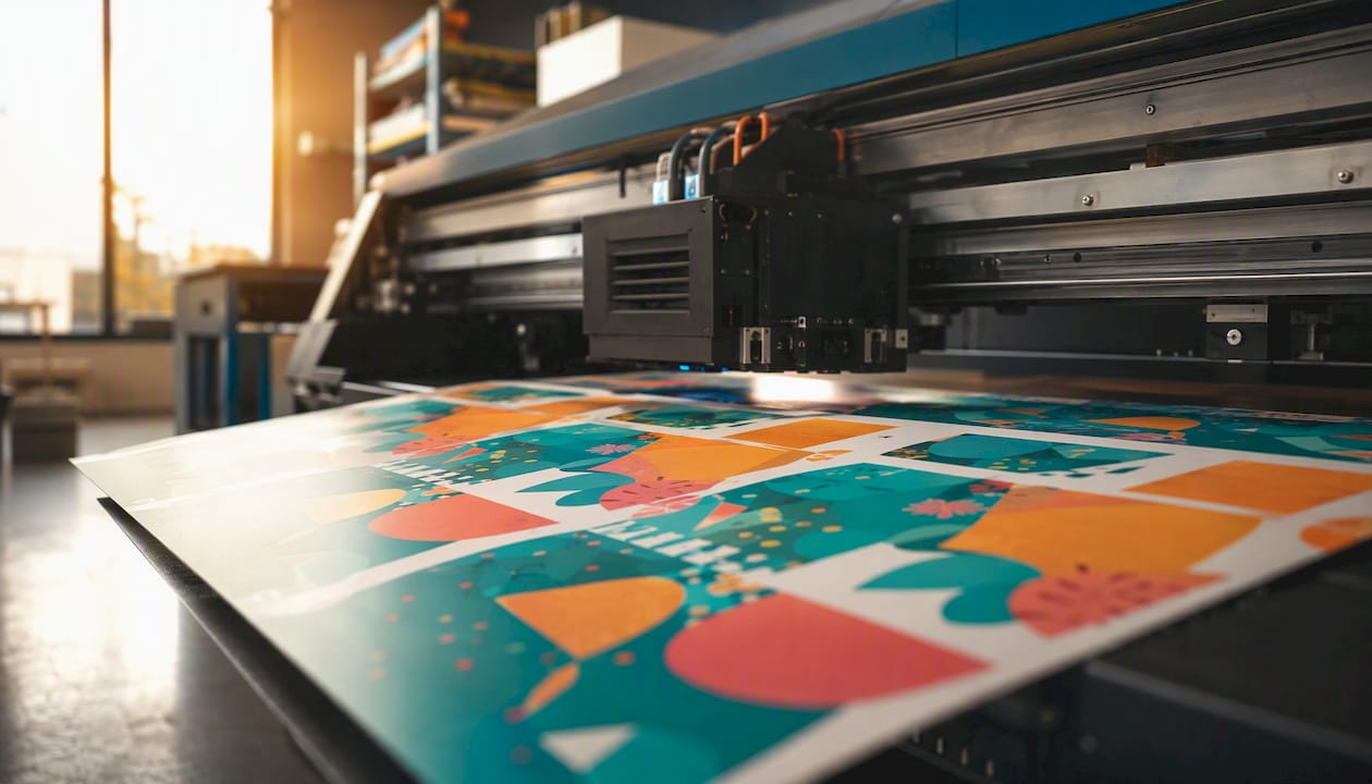 Digital printer making colorful gift box sheets